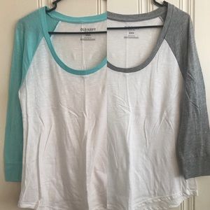 Set of NEW Old Navy Women’s Baseball Tees